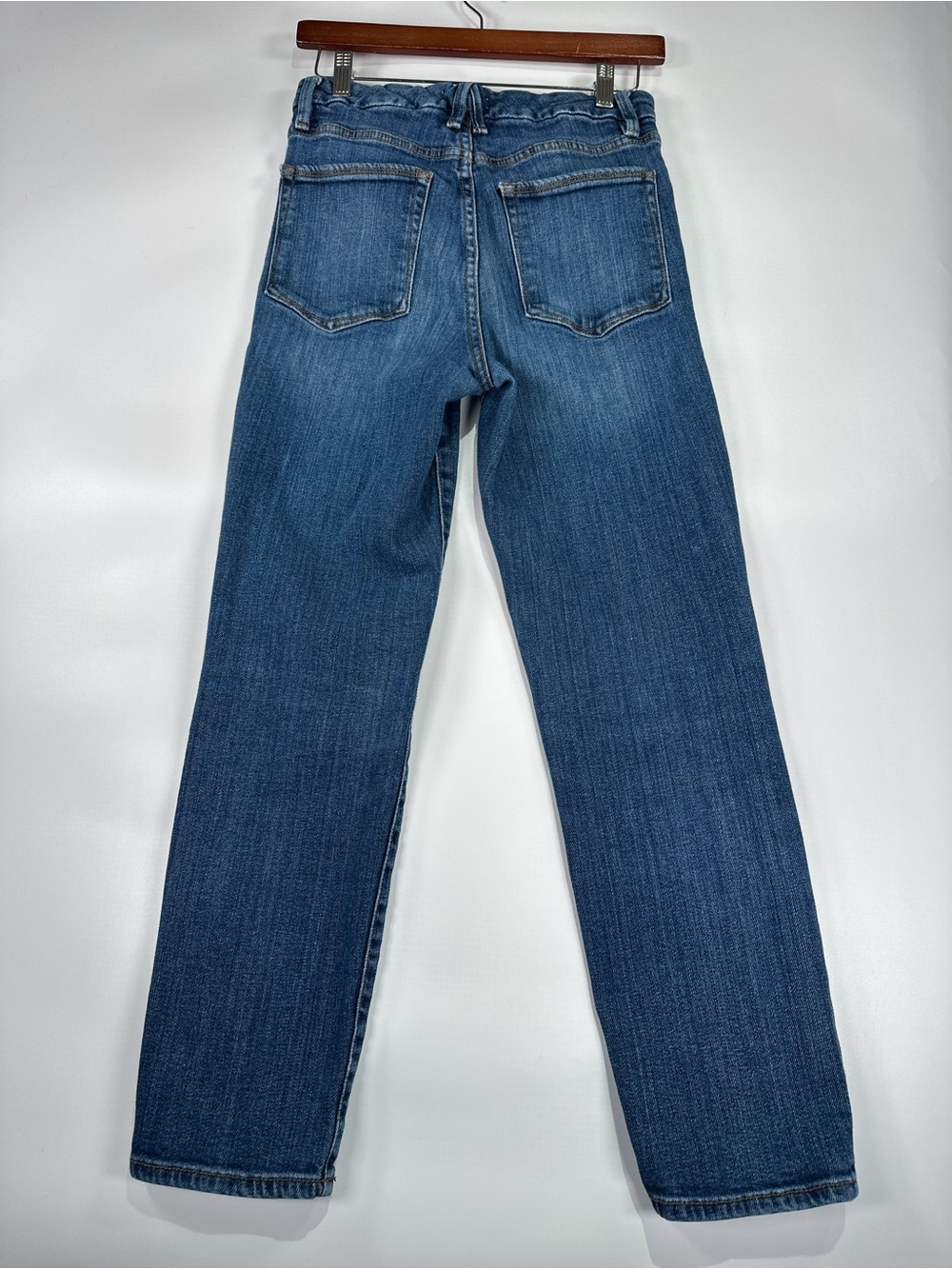 Good American Good Classic High Rise Straight Denim Medium Wash Size 4 / 27 - Picture 4 of 12